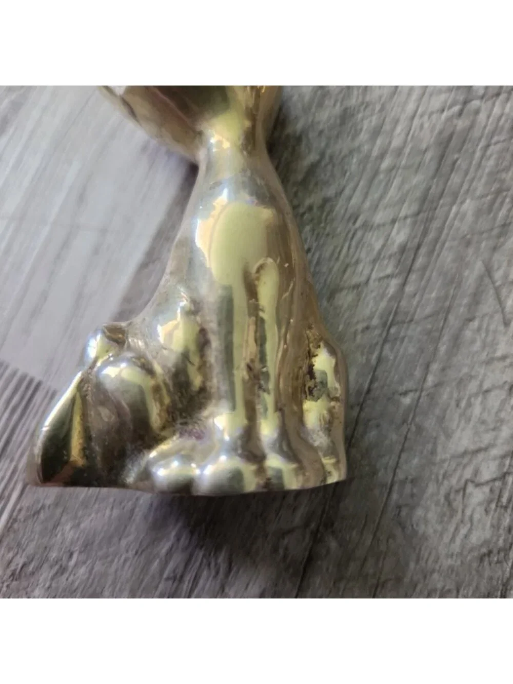 Vintage Brass Cat 3.5" Figurine Mid Century Modern Minimalist Desk Decor MCM - Picture 5 of 12